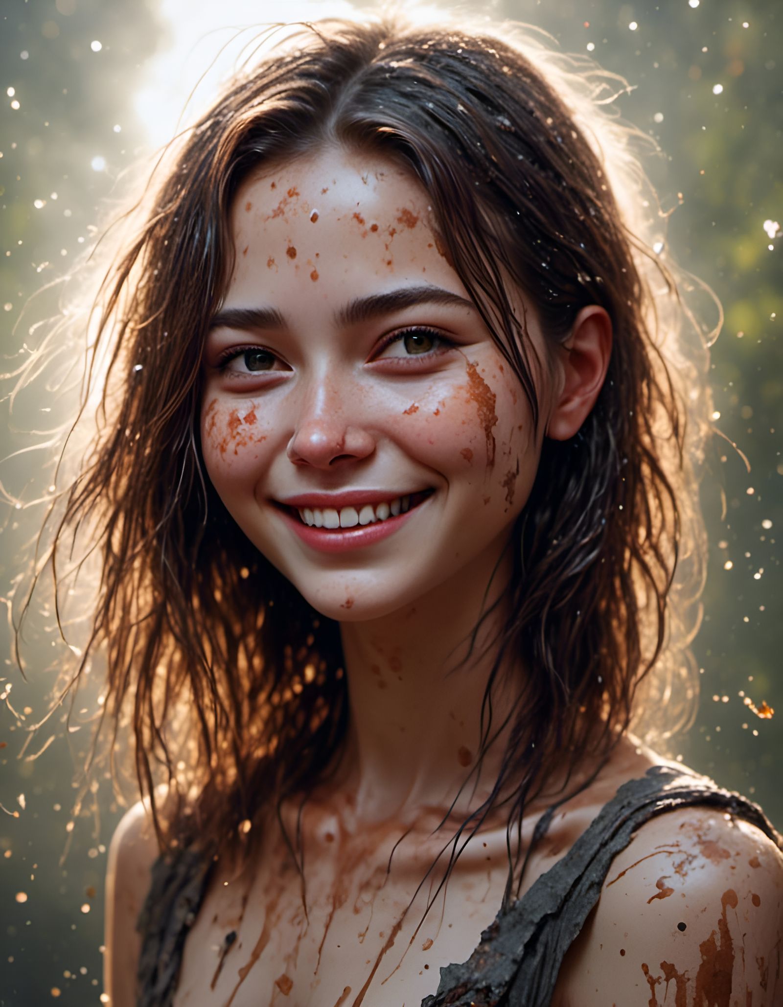 Two Smiling Women with Detailed Skin and Soft Lighting