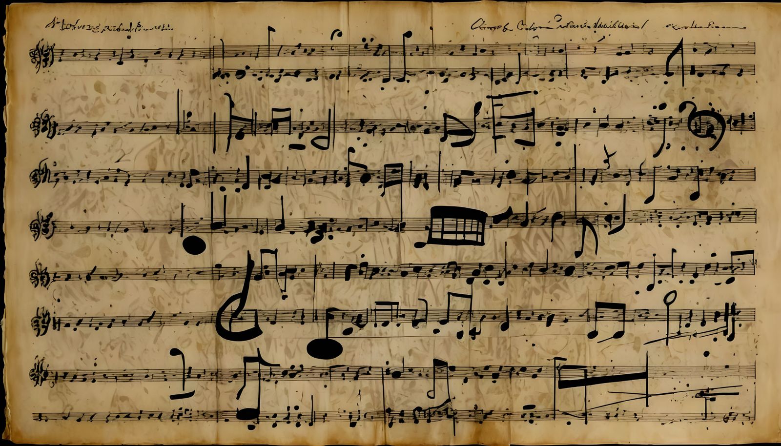 Abstract Sheet Music Inspired by Experimental Notation