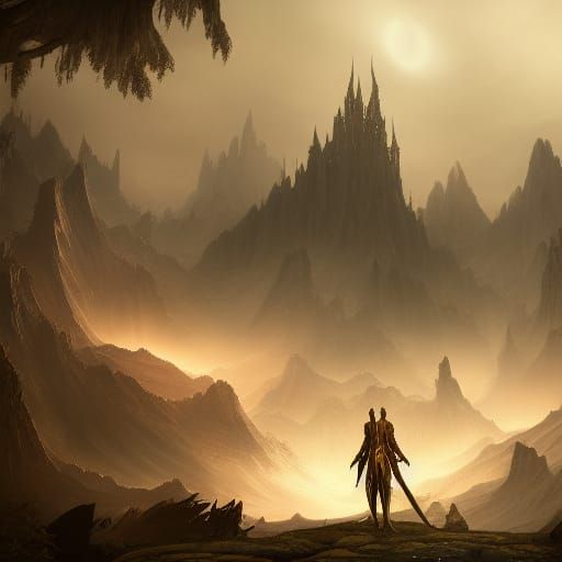 Fantastical Night Shadow in Detailed Matte Painting