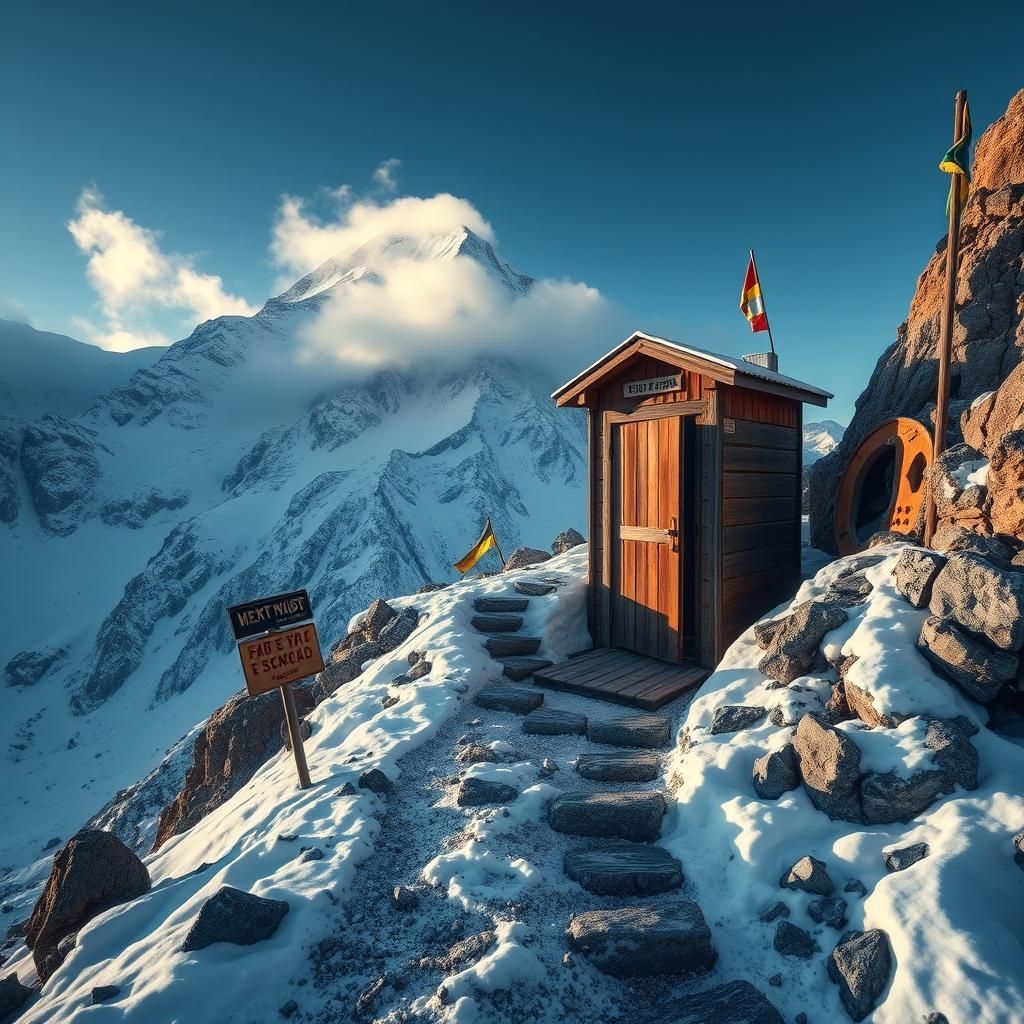 Mount Everest Outhouse: A Syd Mead Inspired Landscape