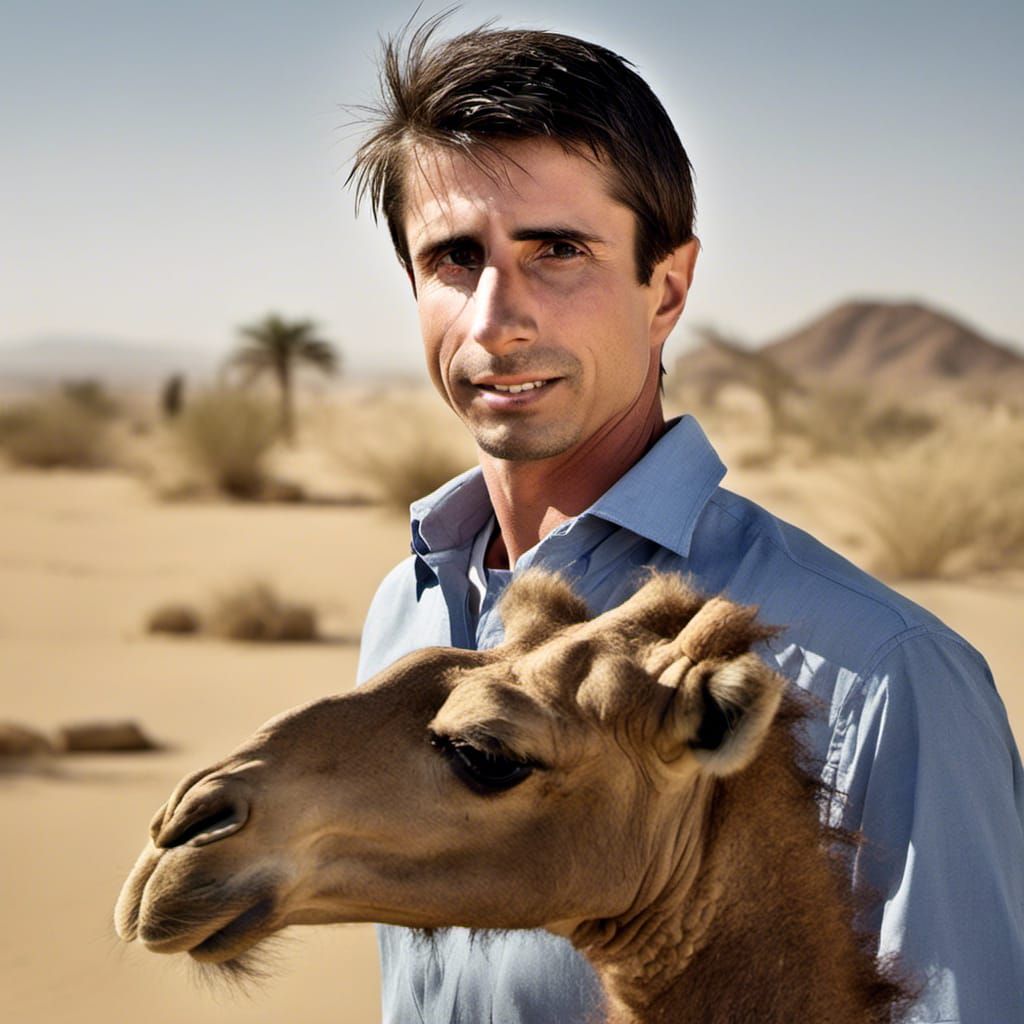 Desert Portrait with Camel, Professional Photography Style
