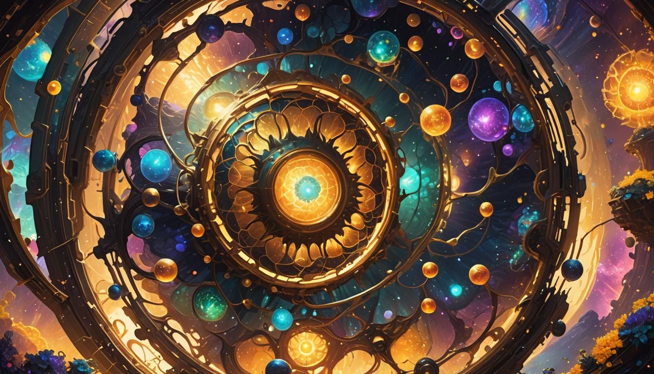 Bioluminescent Alien Hive Core in Fantasy Concept Art