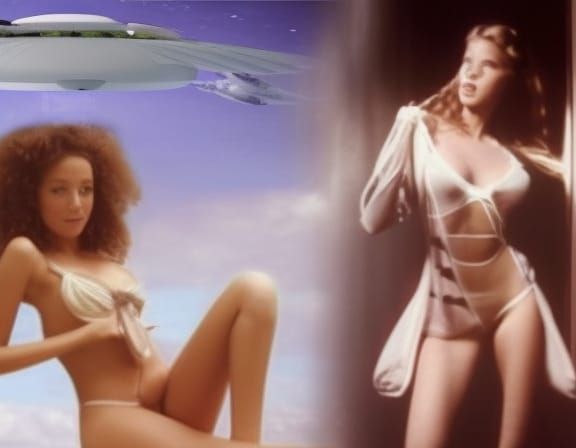 Surreal Scene: Girl, UFO, and Fighter Jets in DC