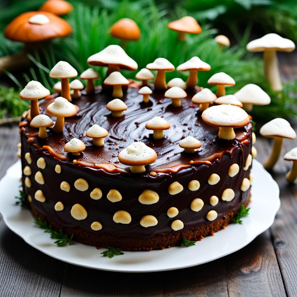 Whimsical Mushroom Cake
