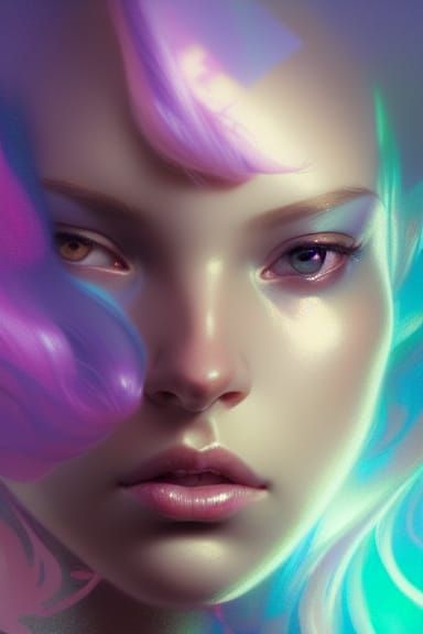 Fantasy Princess Portrait in Art Nouveau Style