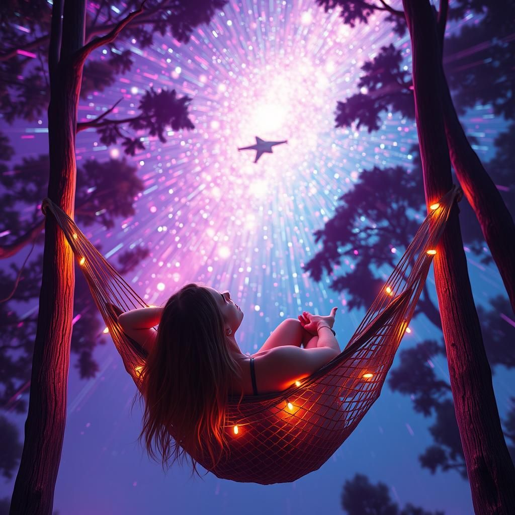 Psychedelic Starry Night Sky Dreamscape in Digital Art