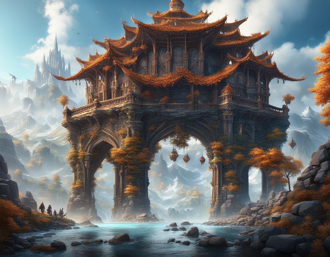 Fantastical Matte Painting in Deep Color, 8K Resolution