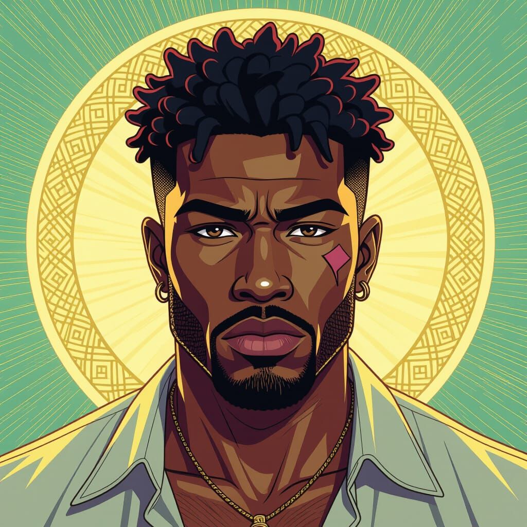 Intense Rap Performance in 3D Anime Style