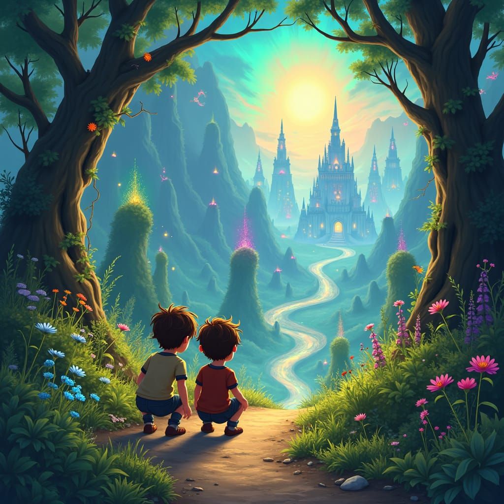 Magical Forest Discovery: Twins Find Path to New World