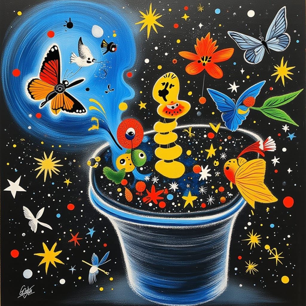 Abstract Watercolor Landscape with Soft Textures