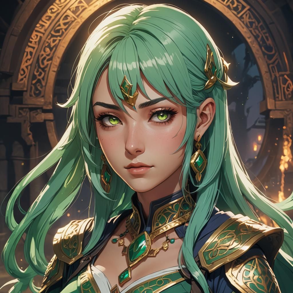 Anime Warrior Mage with Arabian Influences