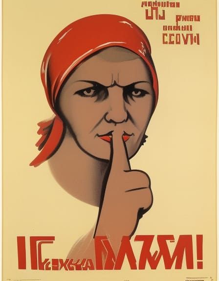 PROPAGANDAwith one hand, Soviet Propaganda poster, CCCP, URS...
