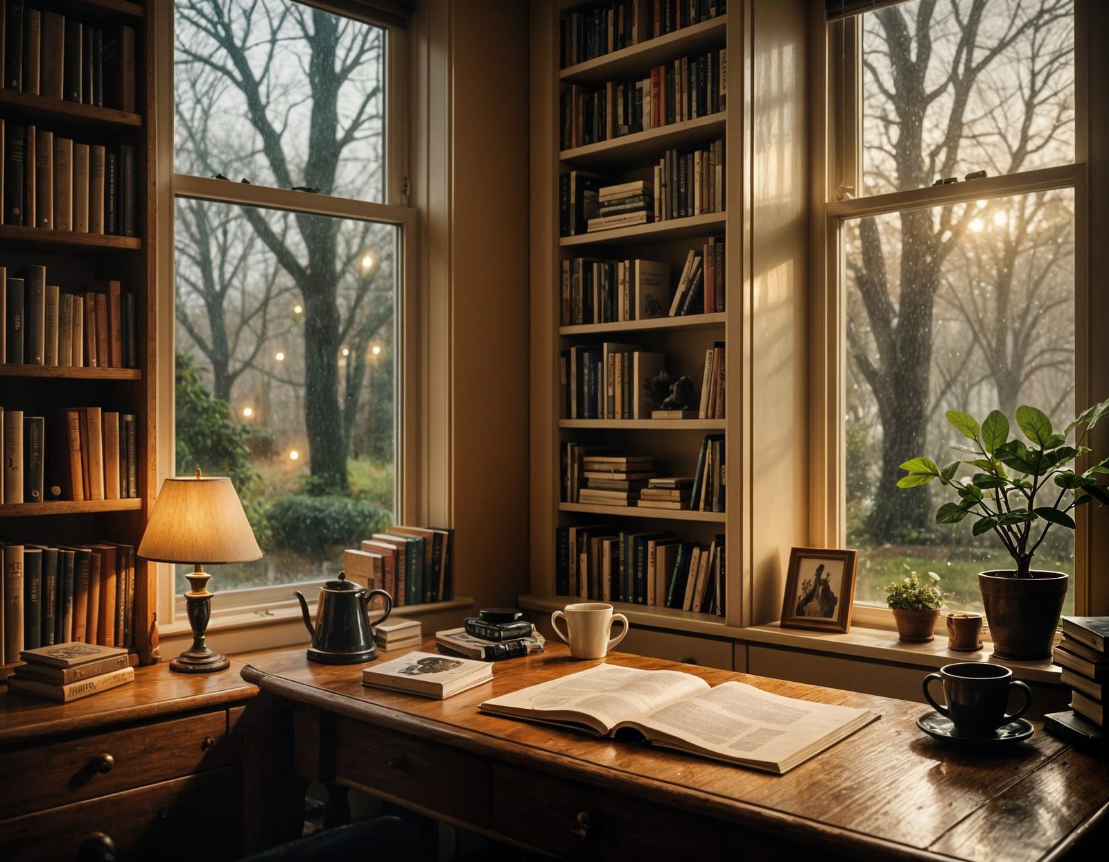 Cozy Rainy Evening Serenity