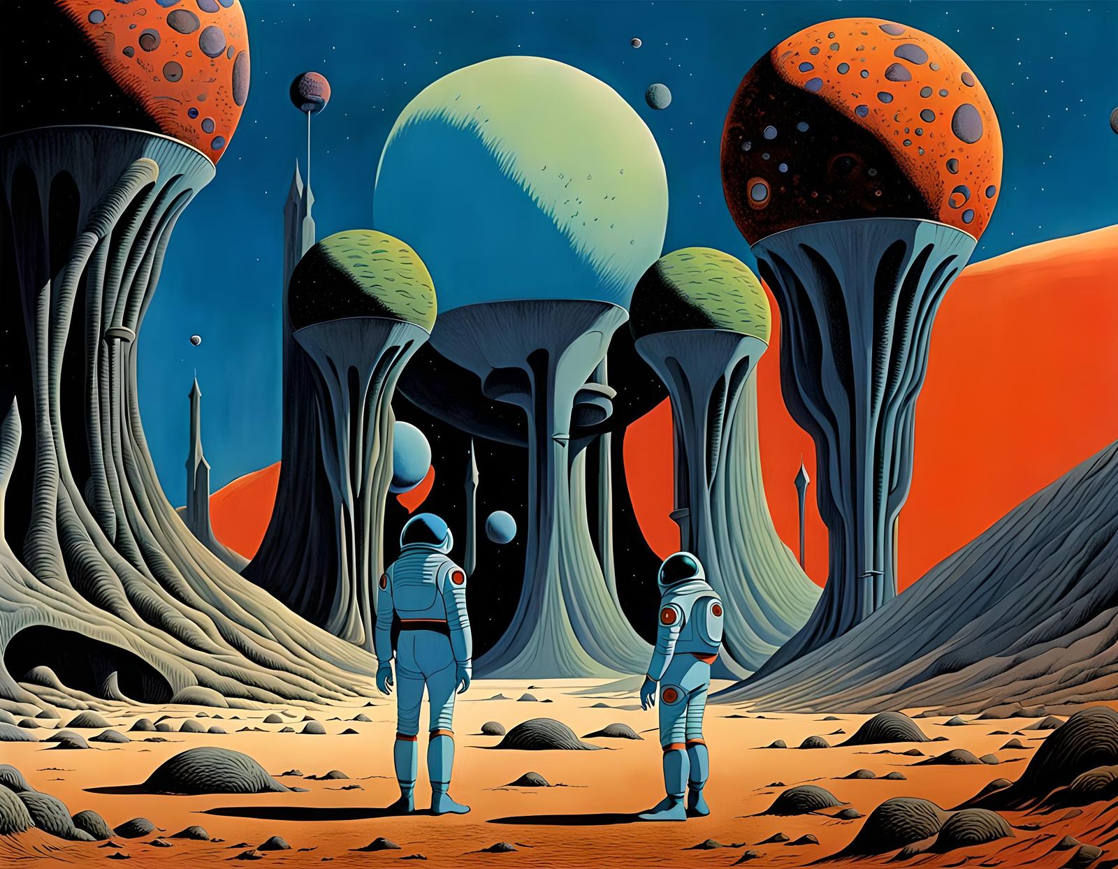 Surreal Landscape Inspired by Fantastic Planet