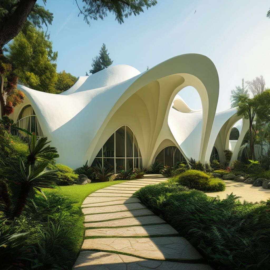 Organic Architecture Blending with Nature