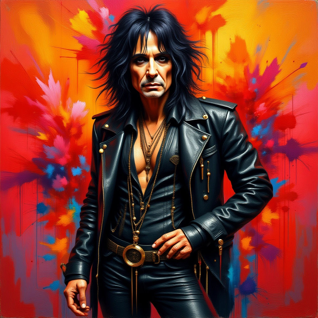 Alice Cooper: Expressive Pop Art WPAP Portrait