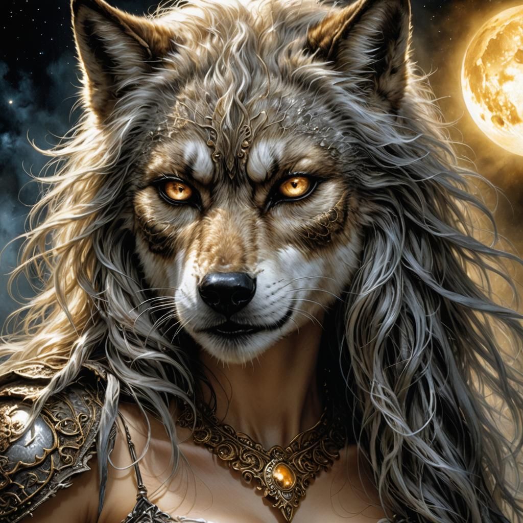 Detailed Werewolf Illustration in Royo Style