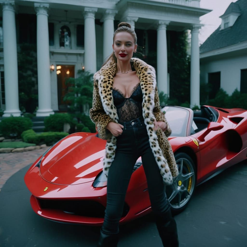 Glamorous Woman in Maximalist Style