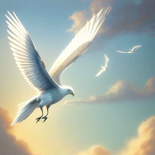 Winged Clock Soars in Divine Sunshine