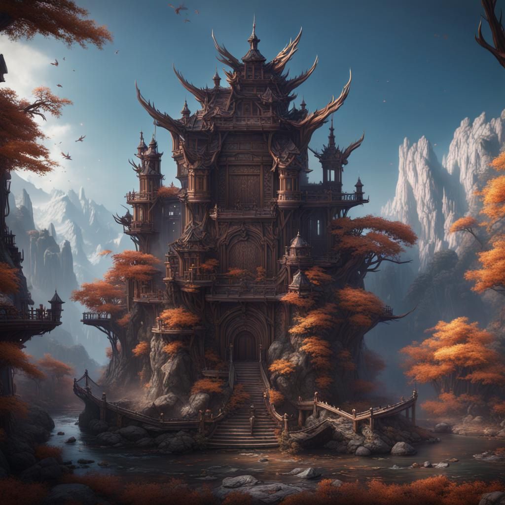 Fantastical Matte Painting in Deep Color