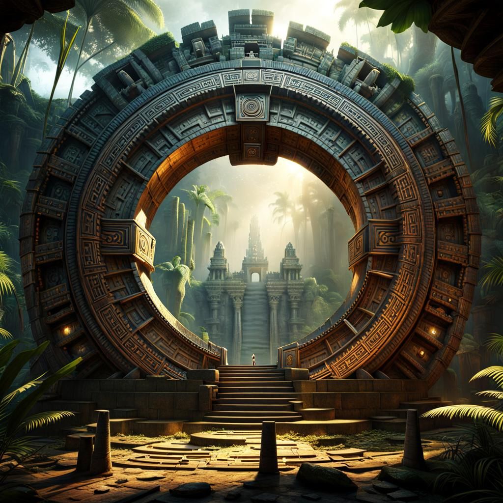 Aztec Portal to Another World: Digital Matte Painting