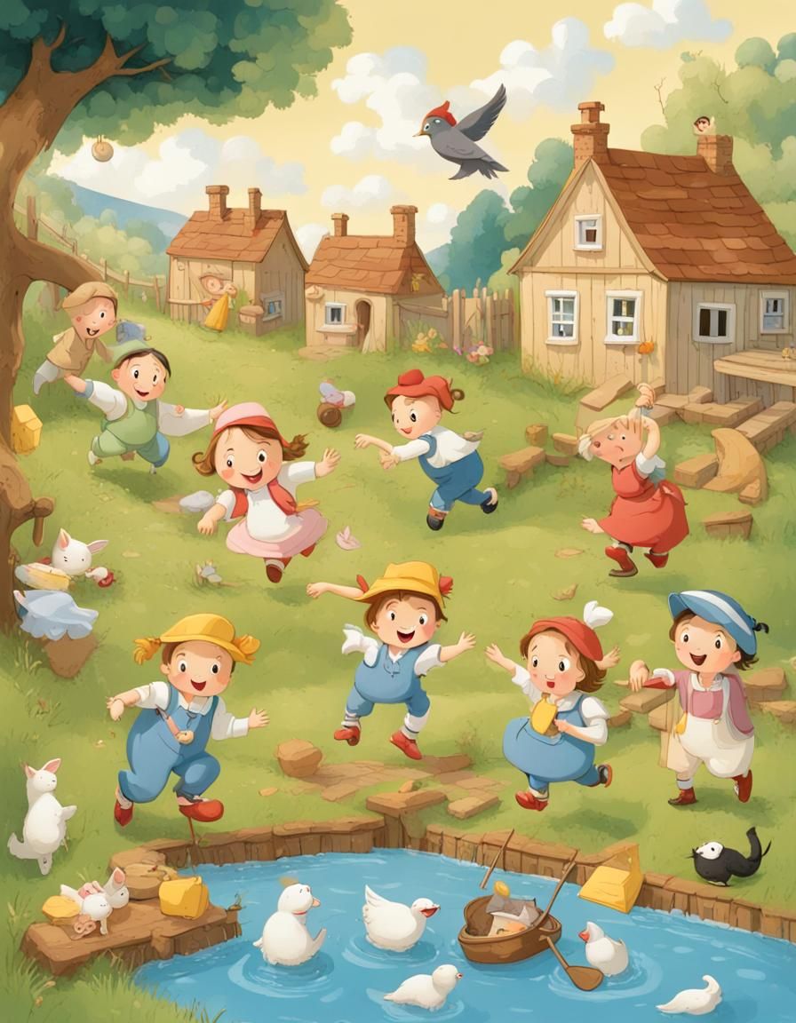 Nursery Rhyme Characters in Playful Adventures