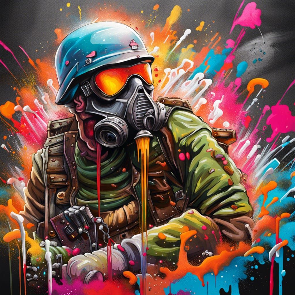 Graffiti Art of War in Splash Art Style