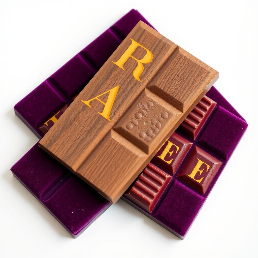 Surreal Luxury Chocolate Bars in Gold