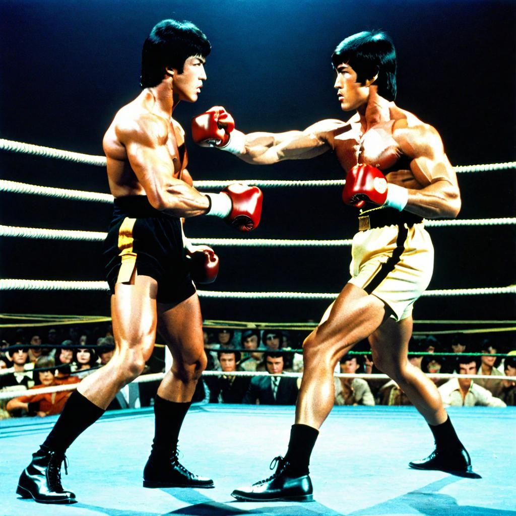 Epic Coliseum Battle: Stallone as Lee vs Schwarzenegger