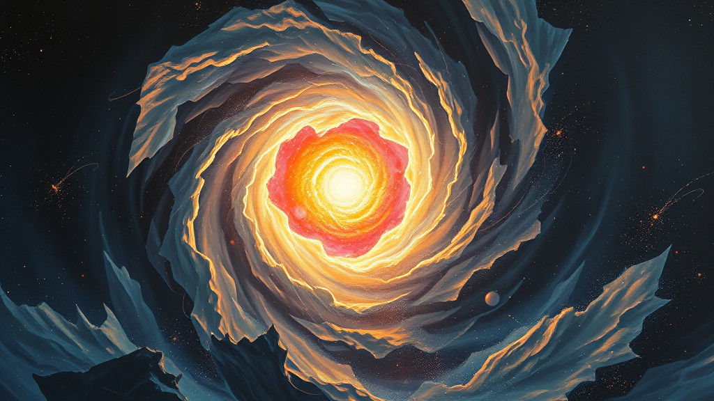 Cosmic Vortex: Light and Shadow in Abstract Expressionism