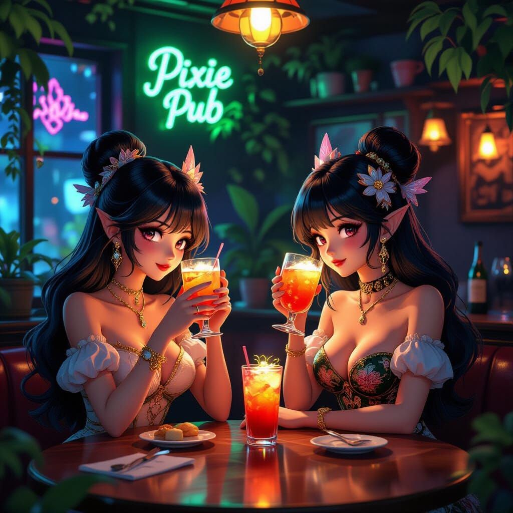 The Pixie Pub: Fairies in a 50s Anime Dive Bar