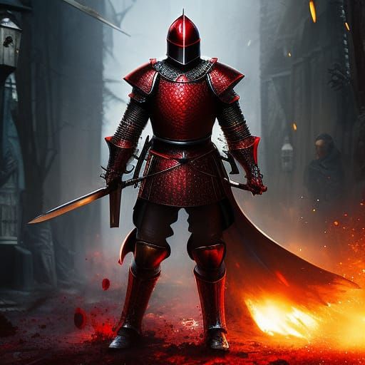 Bloodied Knight in Shining Armor Concept Art