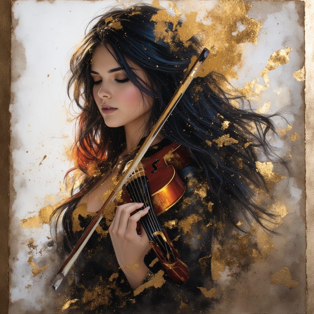 AI Generated Image of a Violin