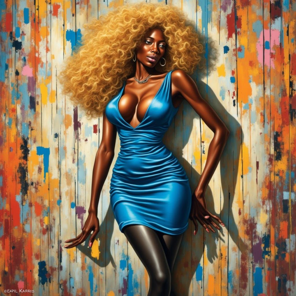 Voluminous Blonde Hair in Abstract Portrait