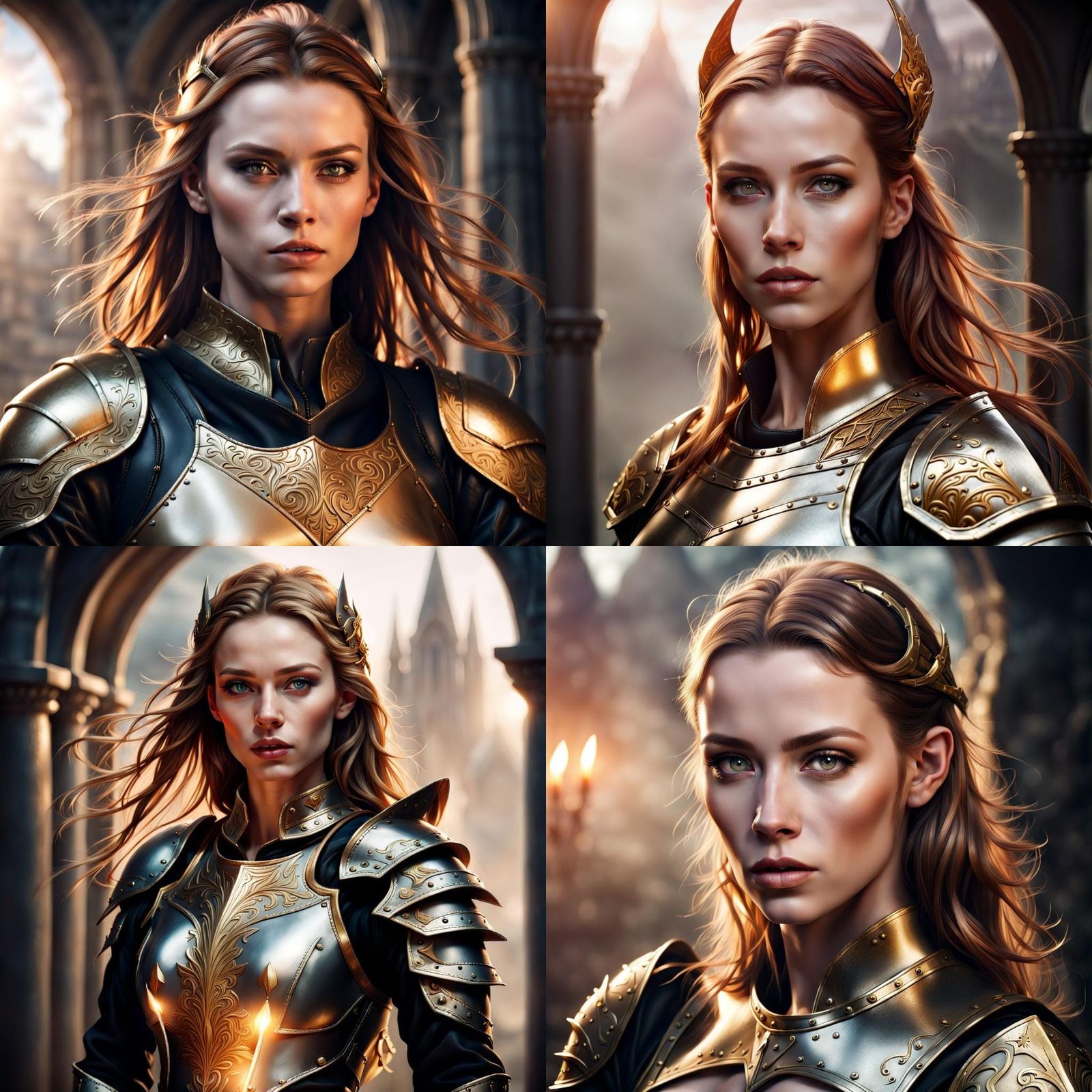 Fantasy Portrait: Young Woman with Golden Eyes