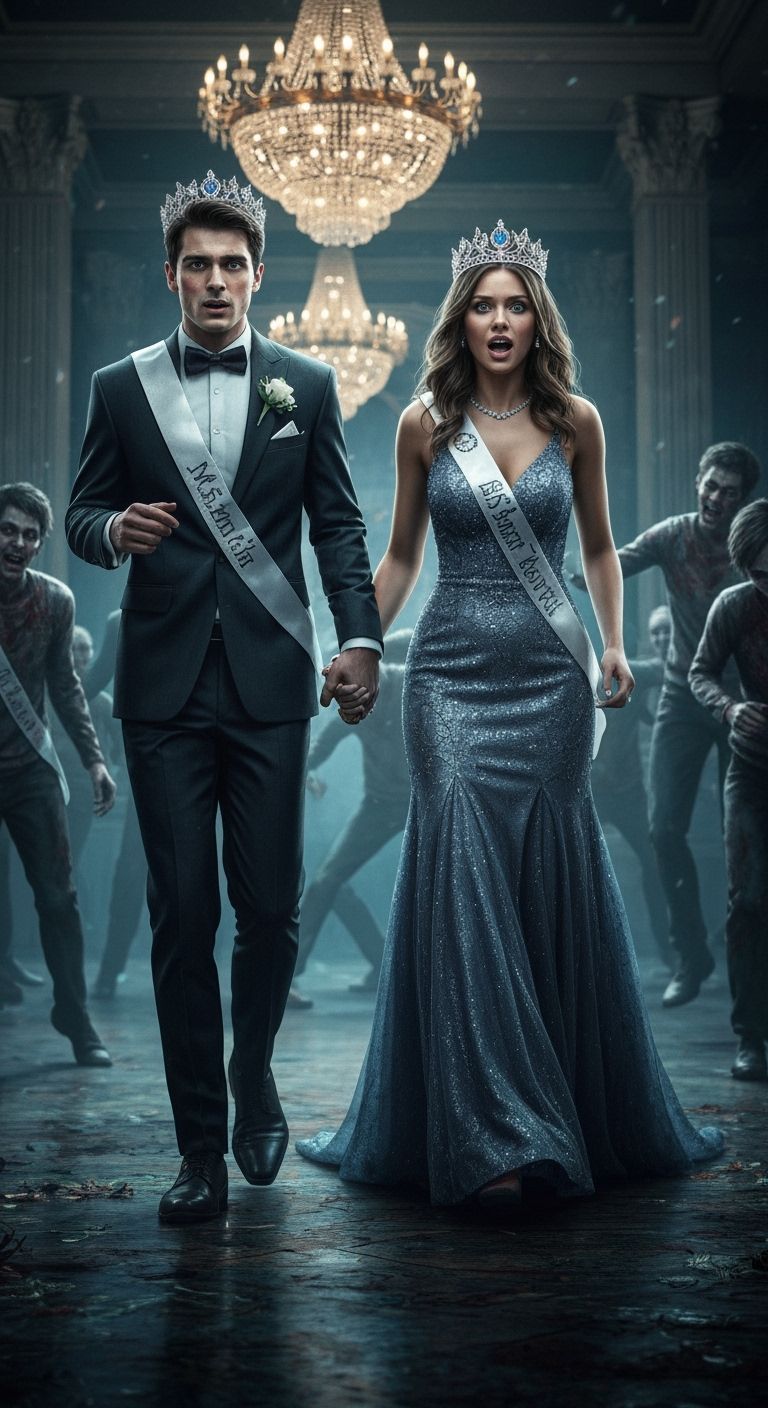 Prom Royalty Flees Zombies in Horror Ball Scene