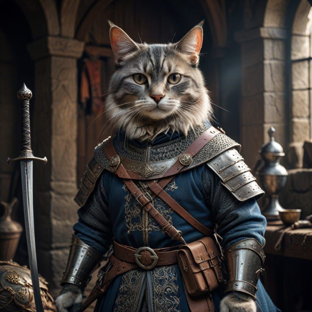 Medieval Feline Knight