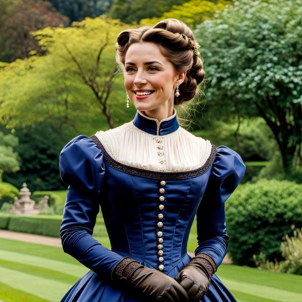 Victorian Lady in Botanic Garden Portrait