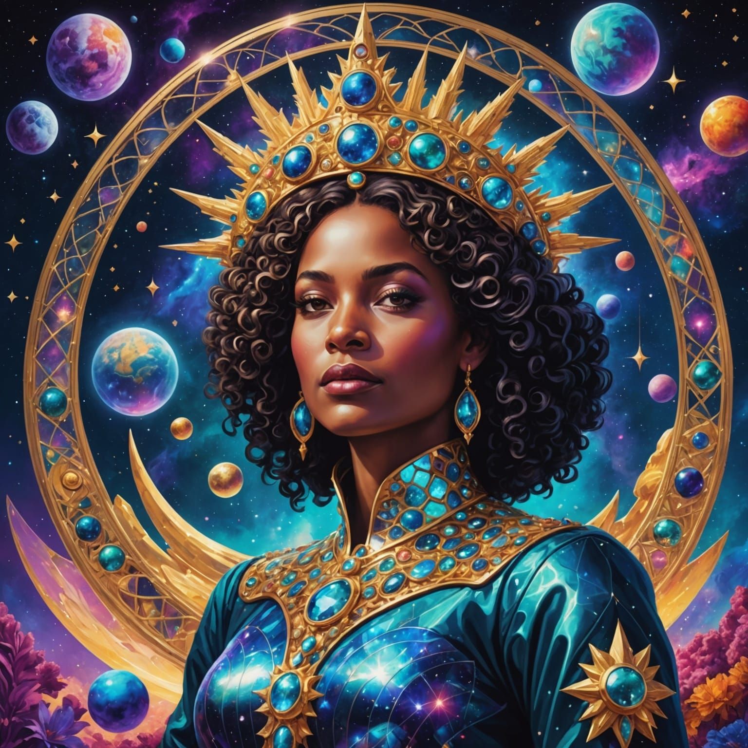 Cosmic Jubilee: Holographic Astral Illustration in 8k