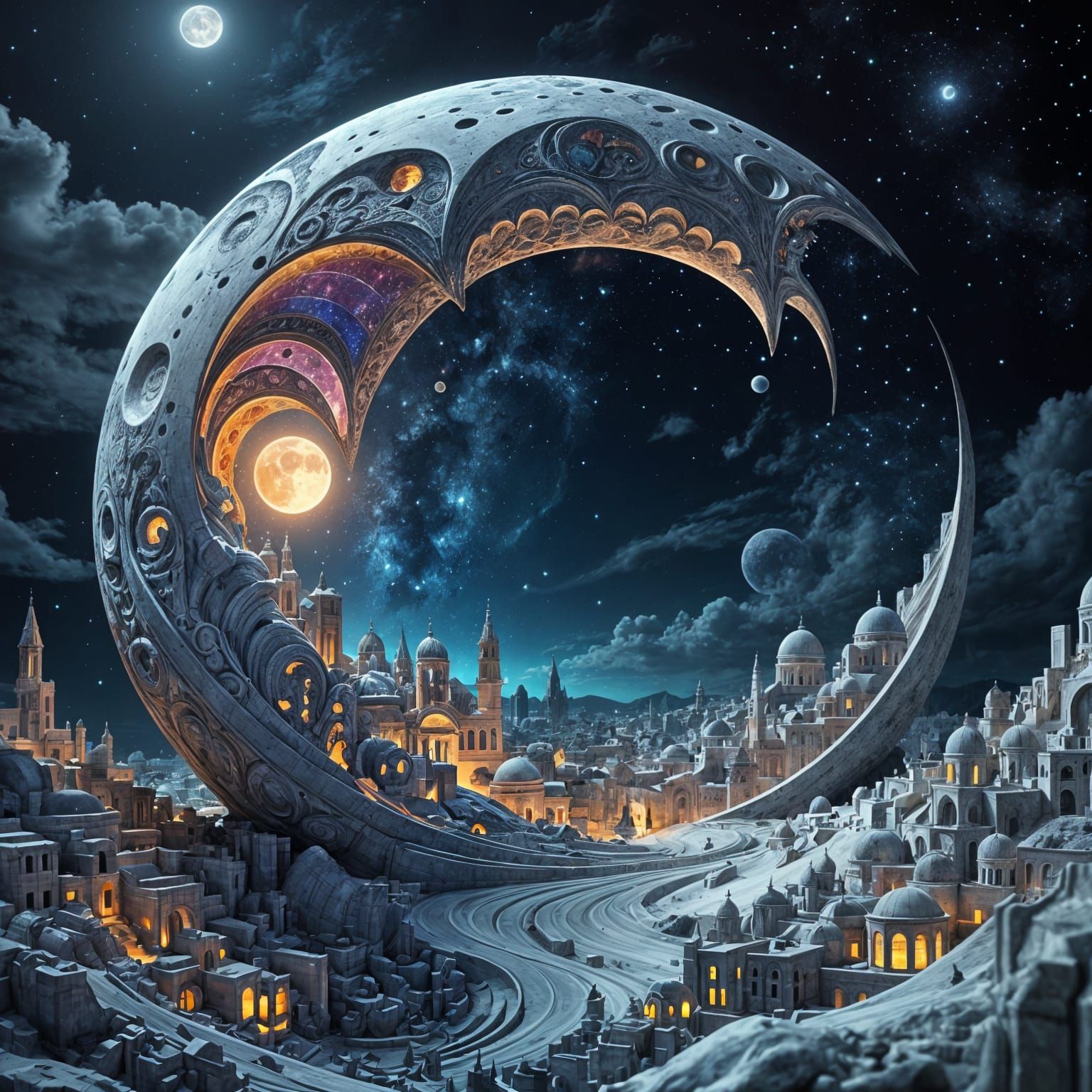 Lunar Utopia in a Hollow Moon