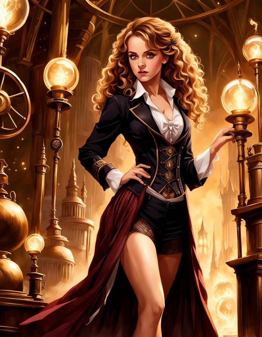 Steampunk Wizard Full-Length Portrait