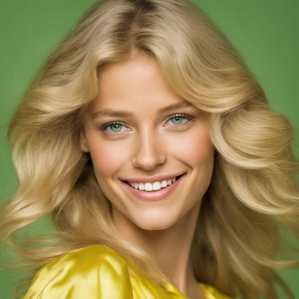 Beautiful Blonde Teen Model in Photorealistic Style