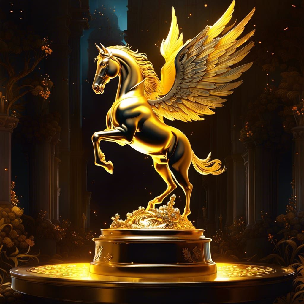 Winged Stallion: a show-jumping trophy