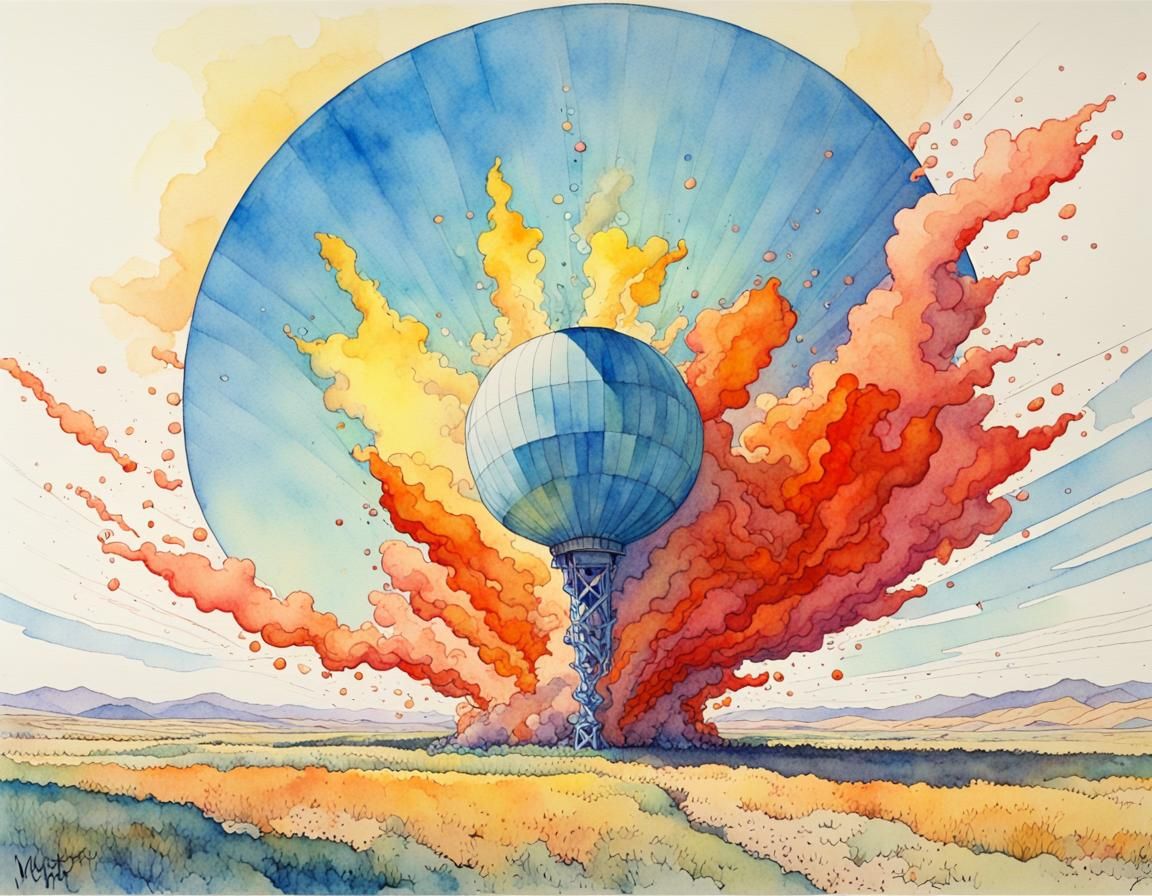 Vibrant Pop Art Explosion in Watercolor Style