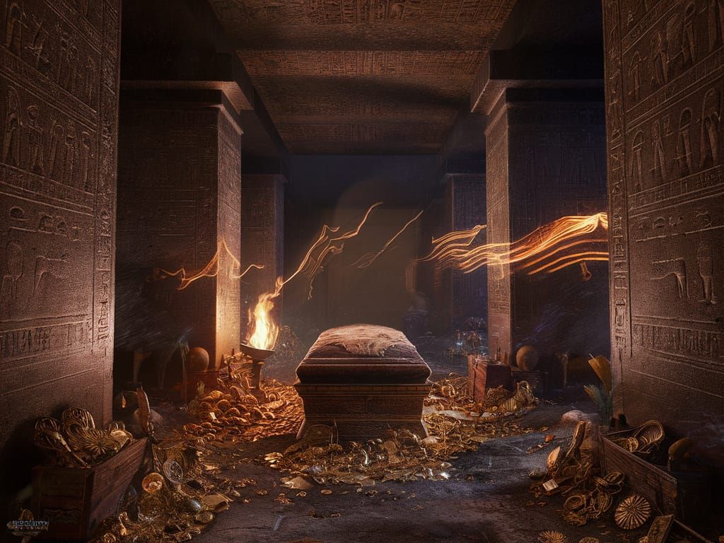 sarcofago de tumba faraonica