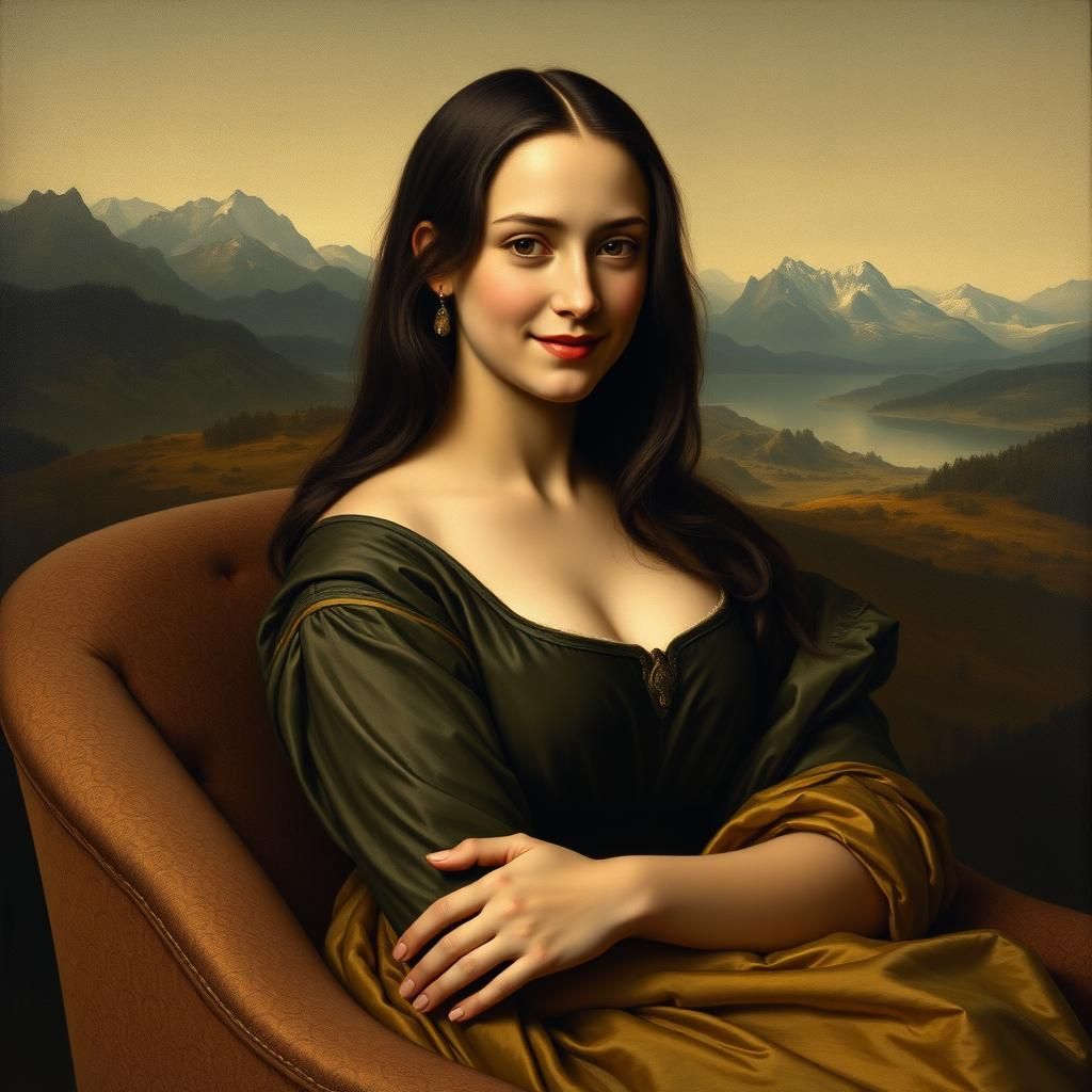 Elegant Woman with Mysterious Smile, Renaissance Portrait