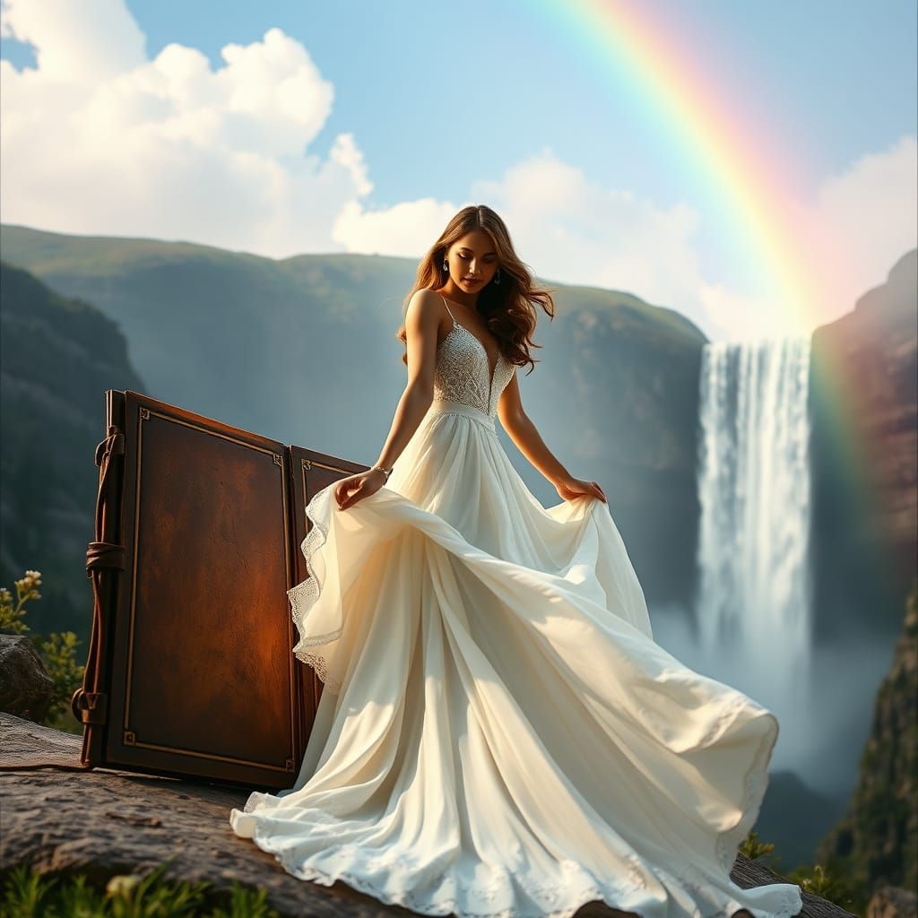 Enchanted Book Page Beauty in Ethereal Cinematic Style