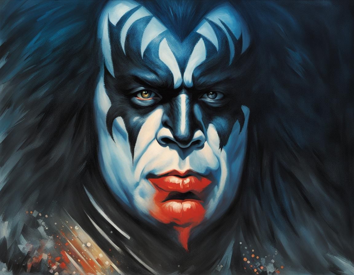 Rockstar Concert Photo with Face Paint