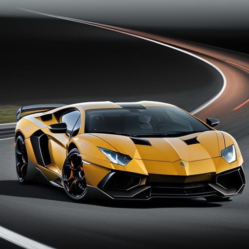 Hyper-Restored Lamborghini Aventador in Sunset Hues