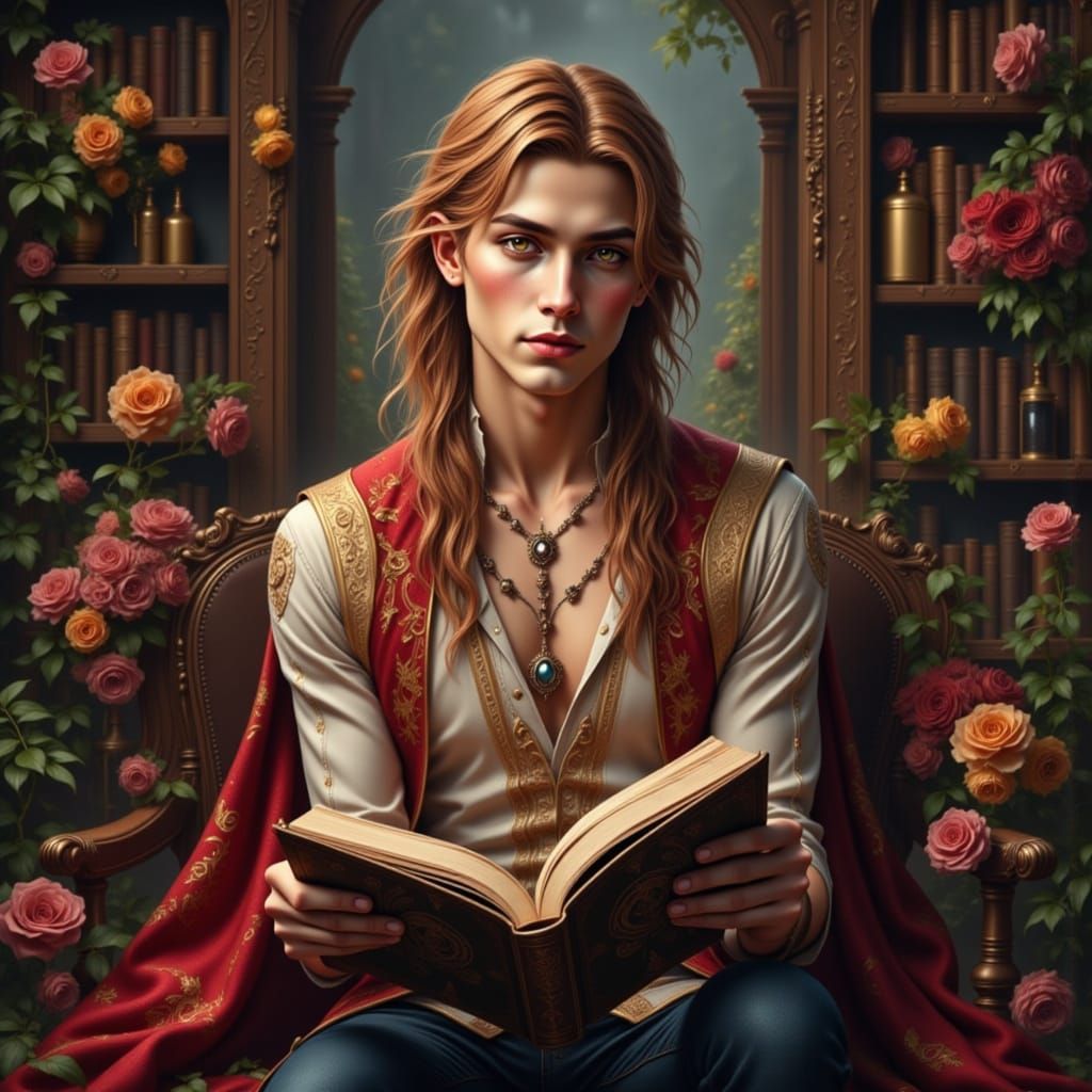 Fantasy Princess and Royal Princes in Cottagecore Style